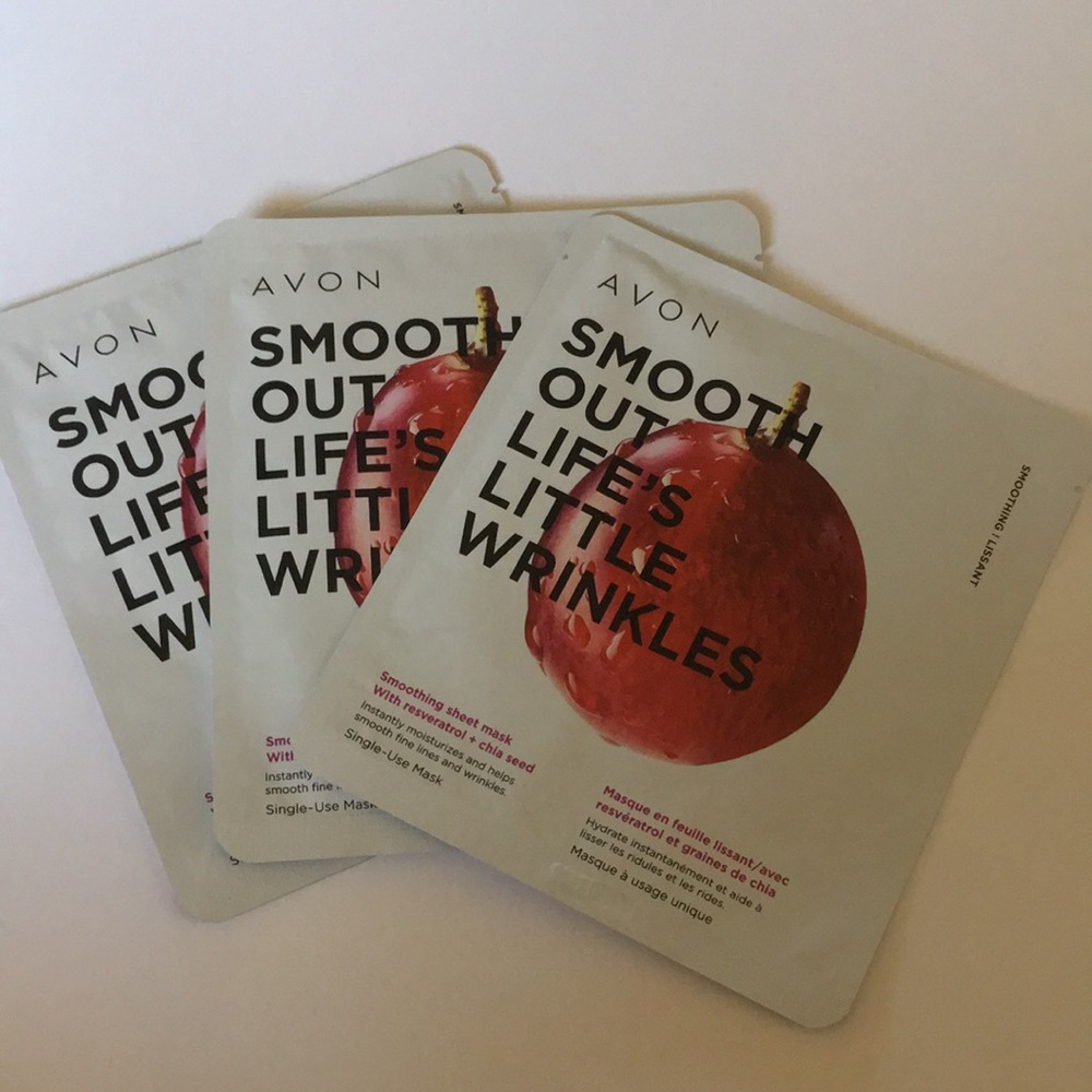 COPY - AVON Smooth Out Life’s Little Wrinkles sheet mask, 3 pack